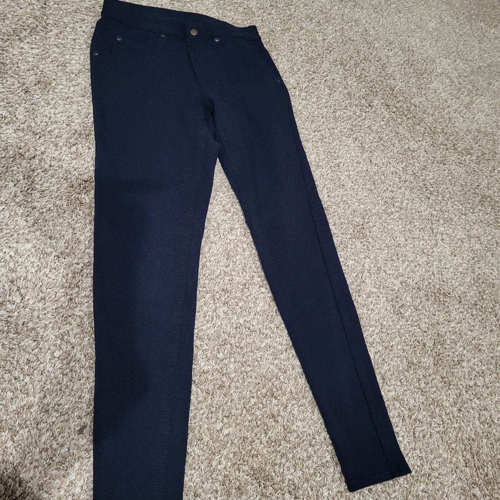 Navy leggings new never worn size 8